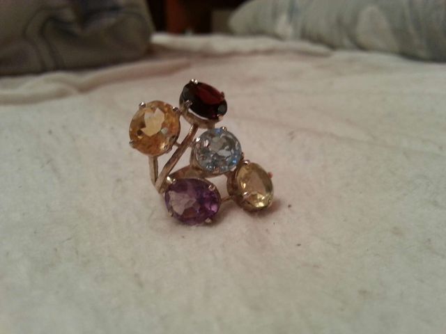 Anillo plata con piedras