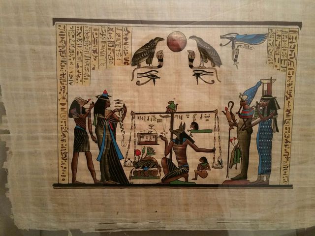 Cuadros pergaminos de Egipto