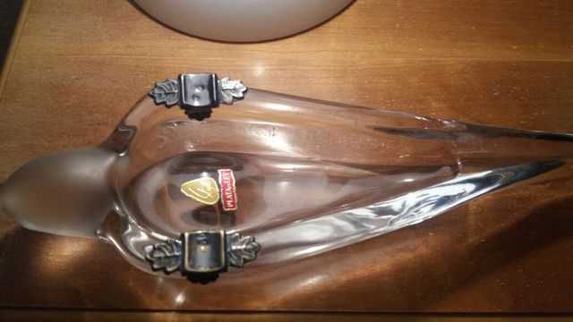 Cenicero cristal y plata