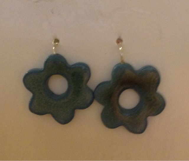 Pendientes cerámica y plata