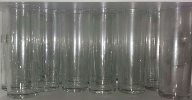 24 vasos tubo de cristal sin estrenar.