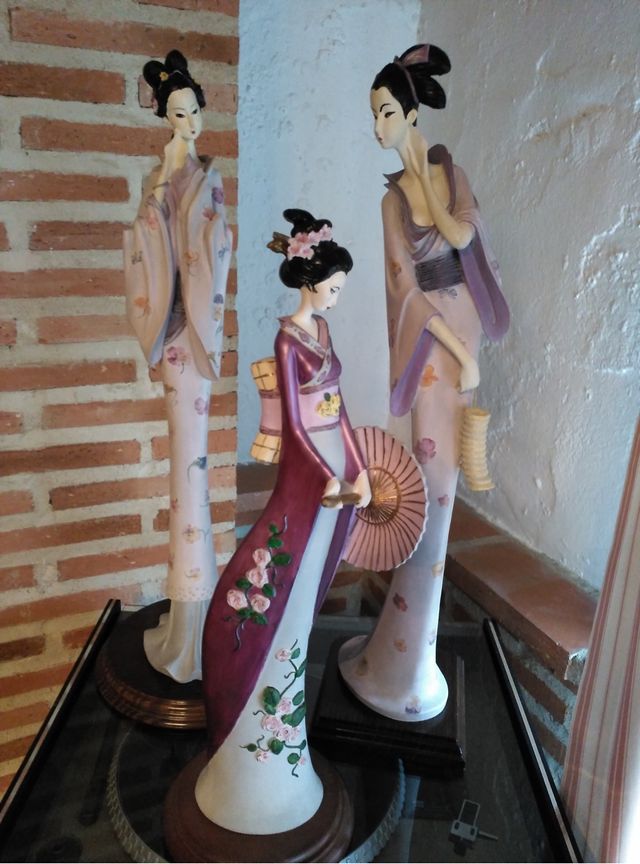 Figuras Decorativas Geisas de marmolina