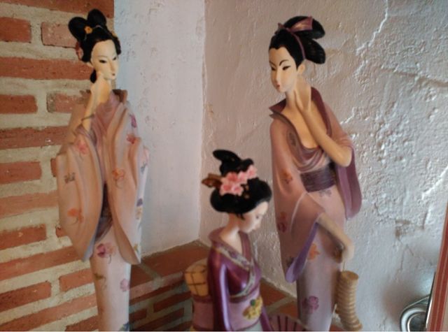 Figuras Decorativas Geisas de marmolina