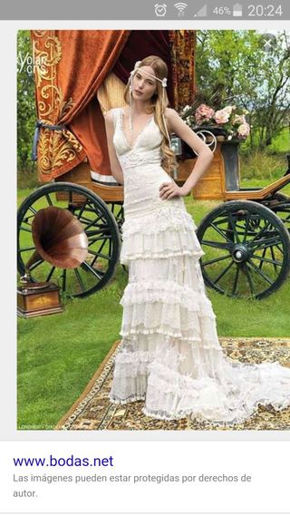 vestido de novia yolan cris de segunda mano en wallapop