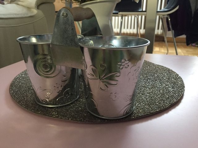 Maceteros Latón Plateados