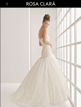vestido de novia rosa clara de segunda mano en wallapop