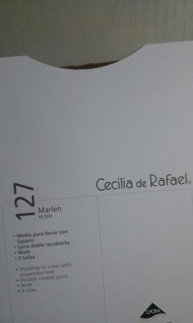 Medias para liguero color marfil y bronce talla S