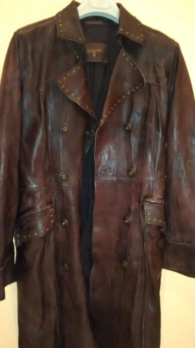 Gabardina de piel mujer