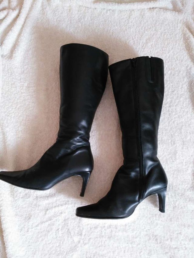 Botas piel T-37 negras