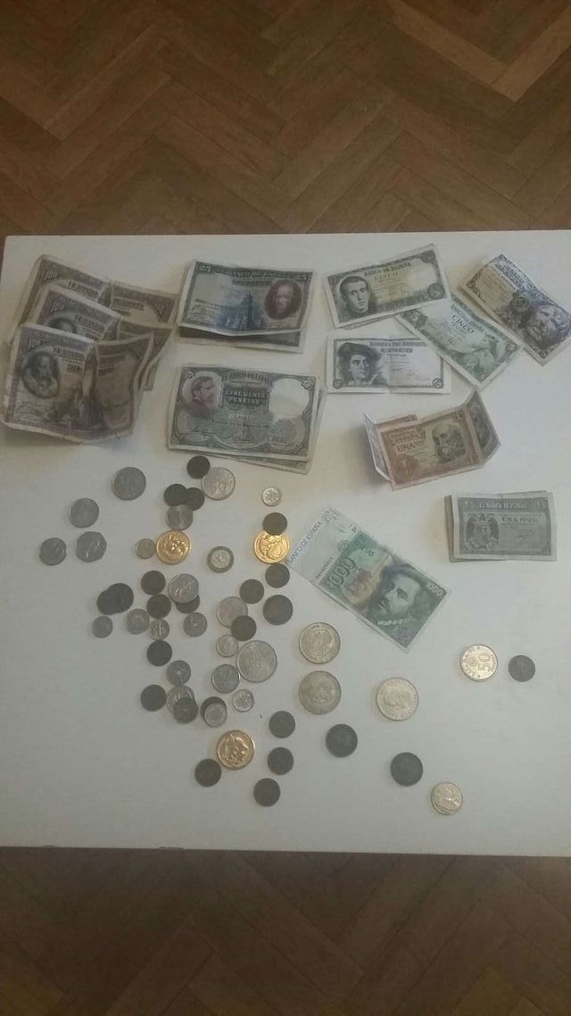 Billetes y Monedas españolas antiguas