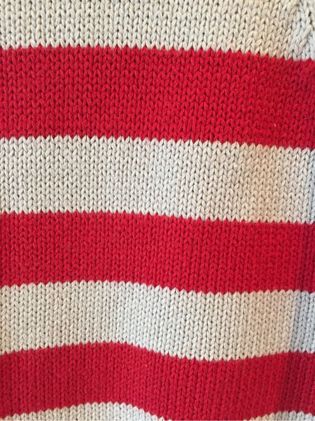 Chaqueta rayas de punto con cremallera