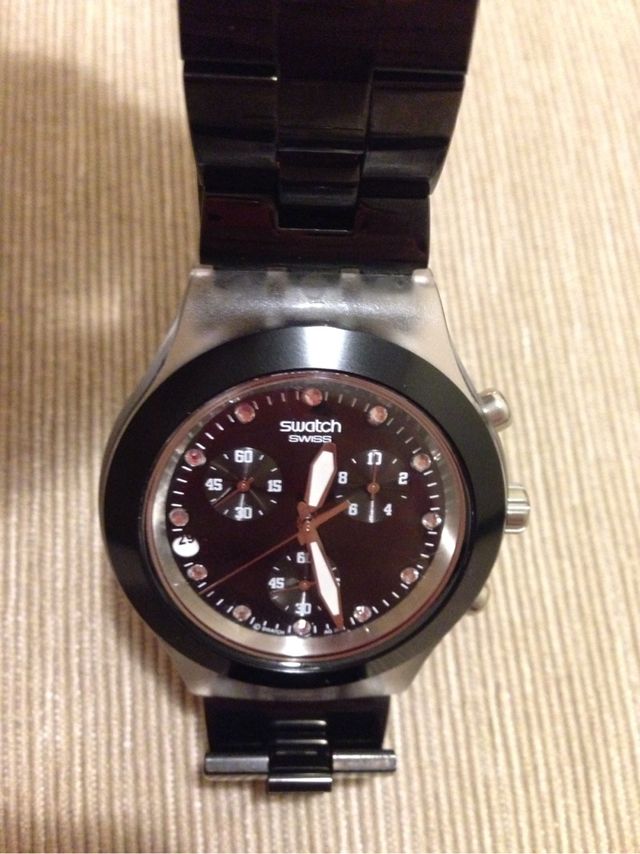 Reloj Negro Swatch Para Chica
