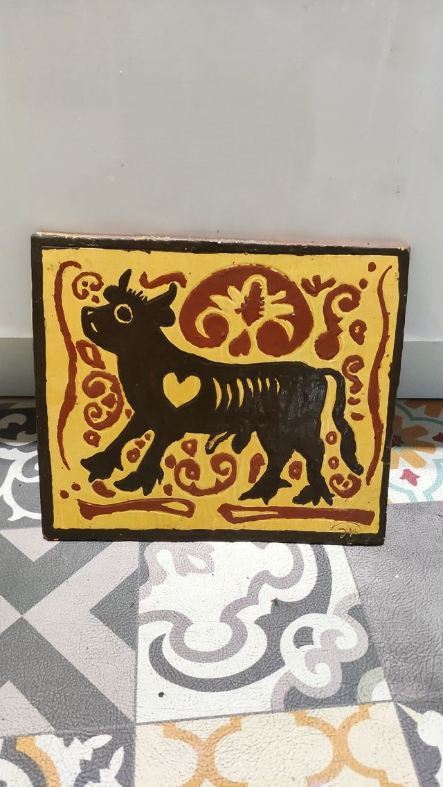 Placa Ceramica Toro 28x24cm