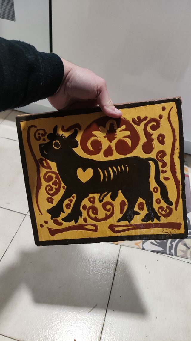 Placa Ceramica Toro 28x24cm