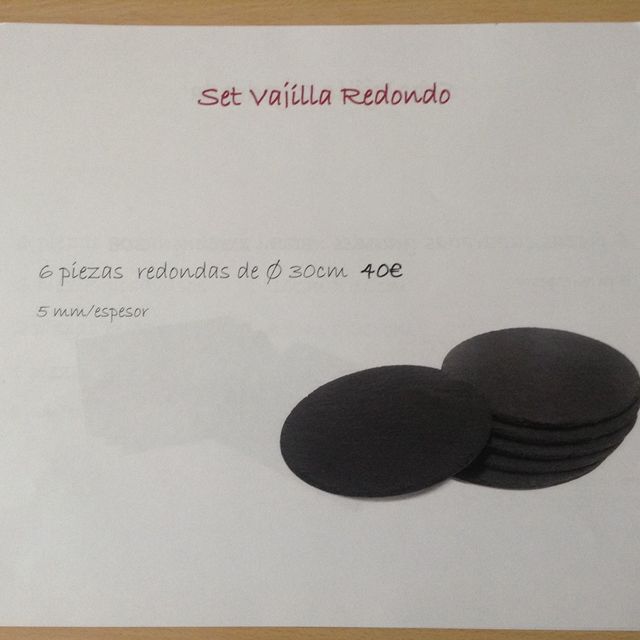 VAJILLA DE PIZARRA NATURAL GALLEGA