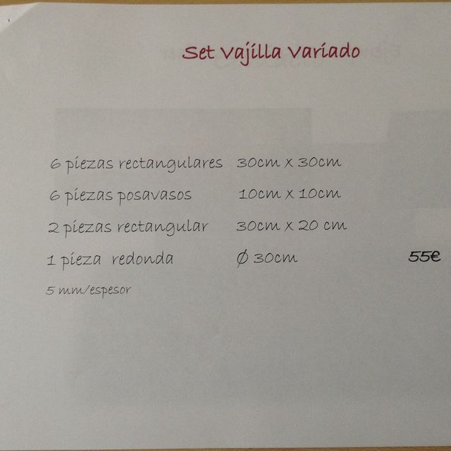 VAJILLA DE PIZARRA NATURAL GALLEGA