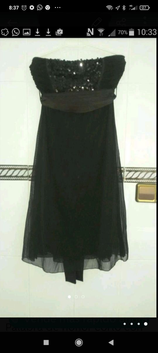 Vestido boda o nochevieja con lentejuelas.