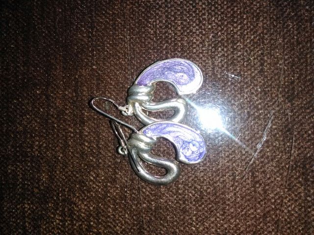 Pendientes plata y esmalte