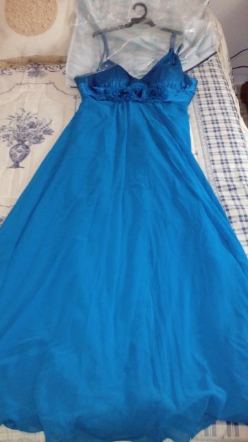 Vestido de fiesta turquesa