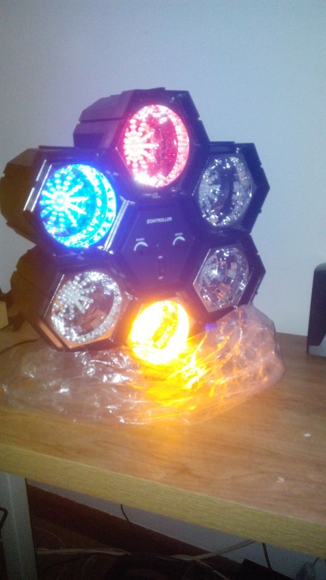 6 focos led auto o al ritmo de la musica
