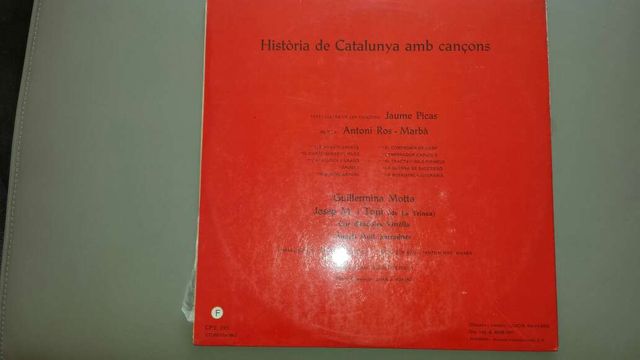 Vinilo Història de Catalunya con canzoni 25€