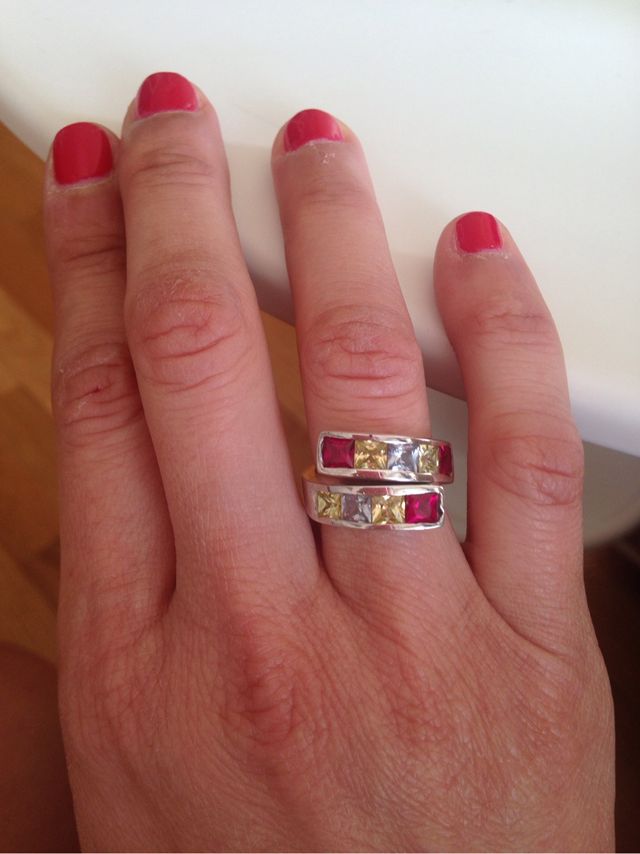 Anillo plata y cristales Swarovski