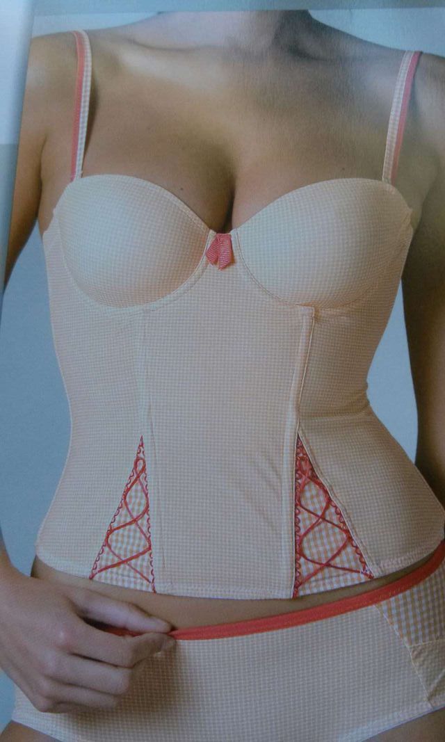 Corpiño Top L'Aventure + culotte 95 L coral