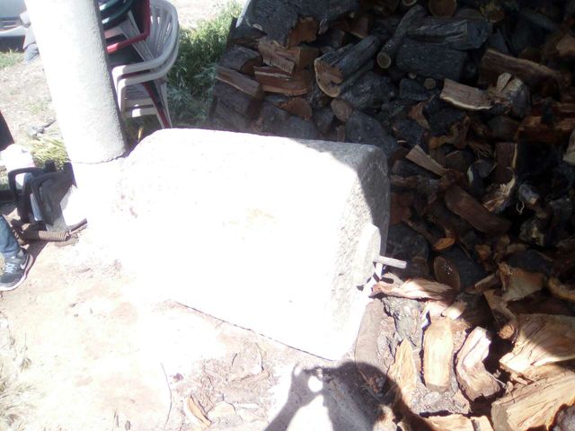 Rodillo piedra antiguo