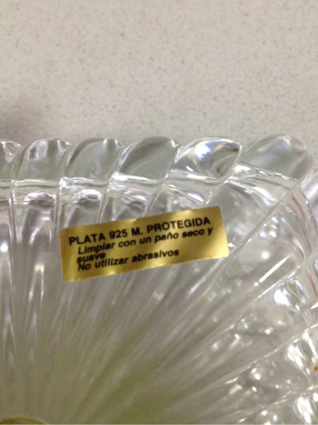 BOMBONERA CRISTAL Y PLATA DE LEY