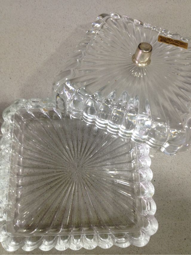 BOMBONERA CRISTAL Y PLATA DE LEY