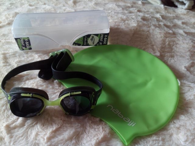Gorro y gafas piscina niñ@