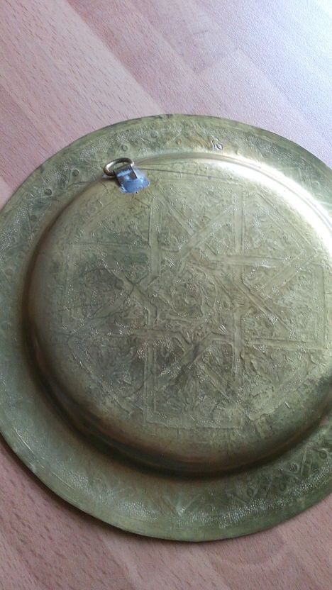 Plato latón árabe marroquí
