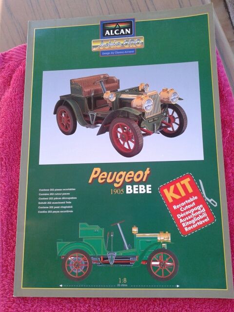 Peugeot bebé (1905) libro recortable papel