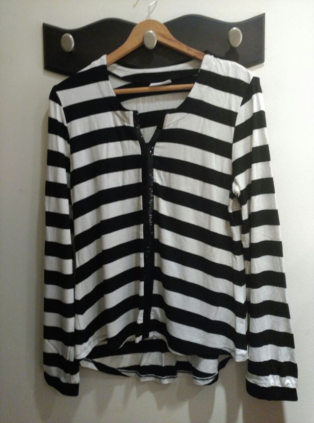 Camiseta pijama/"42"/blanco-negro