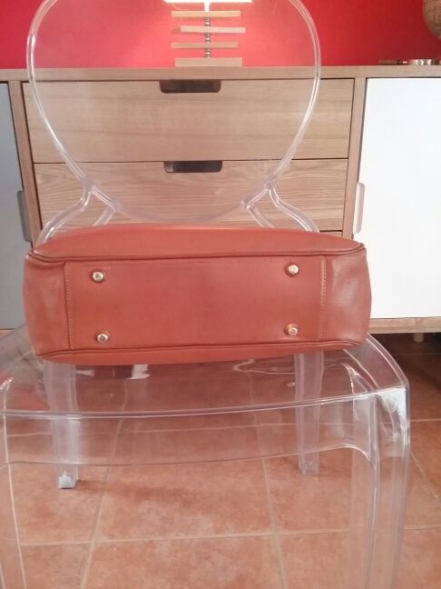 Bolso piel vintage marron