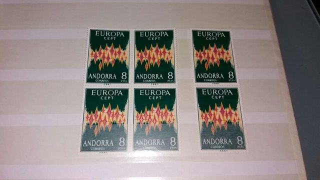 Etichetta Andorra Europe CEPT 8 punti - 1972