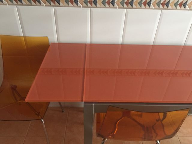 Sillas de diseño cocina mas mesa dos alas extensib