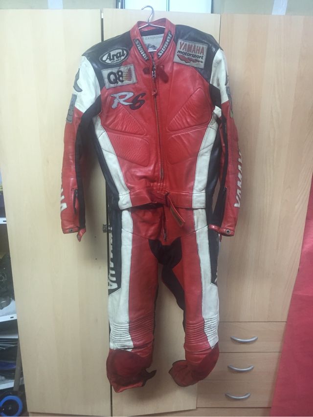 Traje piel moto