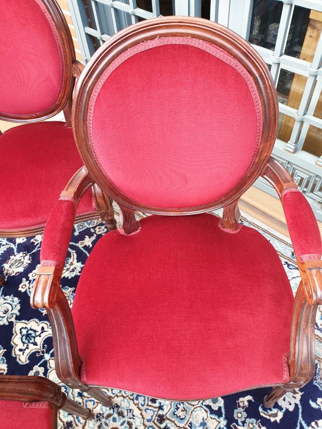SILLONES MEDALLÓN ESTILO FRANCÉS LUÍS XVI (4)