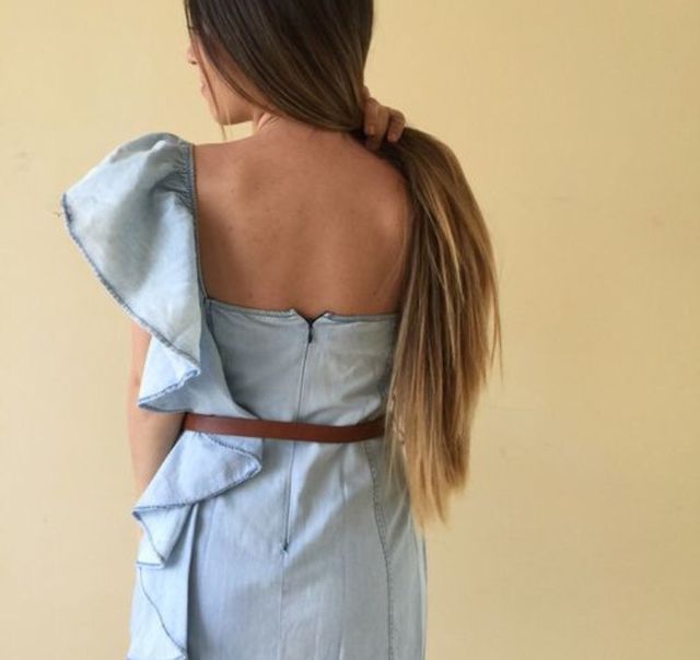 Vestido asimétrico Zara