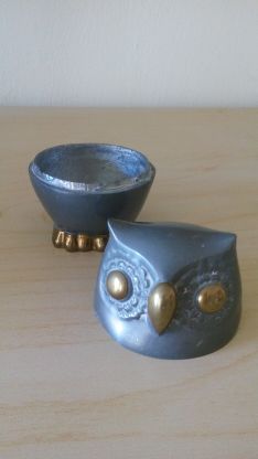 Búho de metal vintage