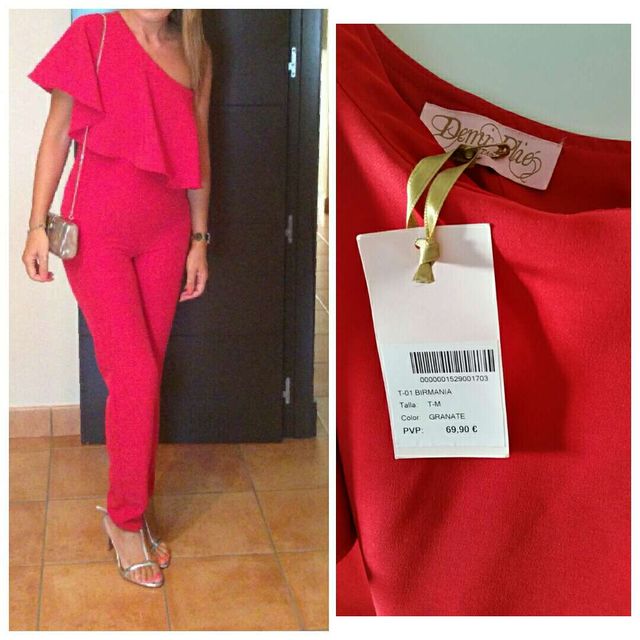 Mono rojo a estrenar talla 40 de boutique.