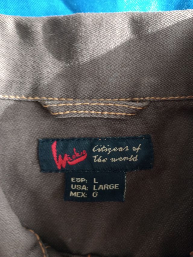 Cazadora vaquera verde caqui T.40