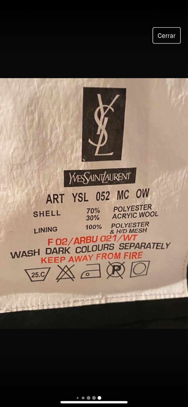 Chaqueta Yves Saint Laurent