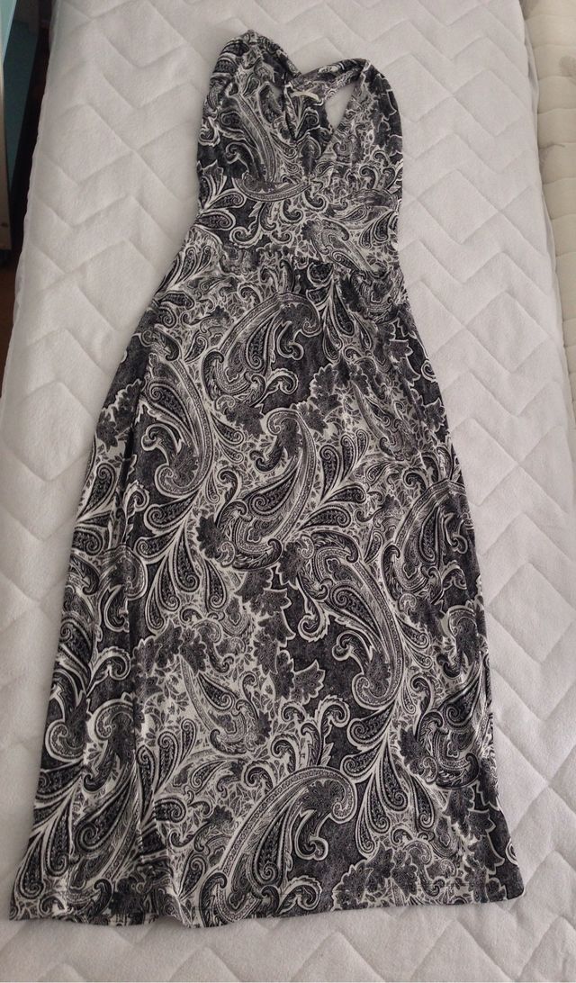 Vestido blanco y negro H&M