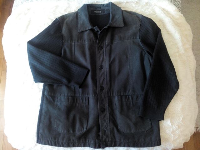 Chaqueta hombre piel efecto desgastado