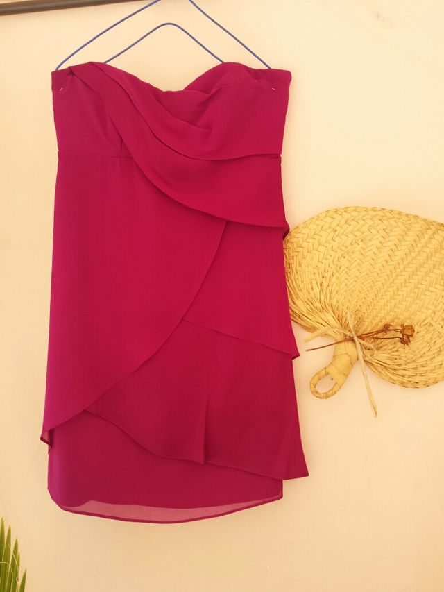 Vestido fucsia cóctel