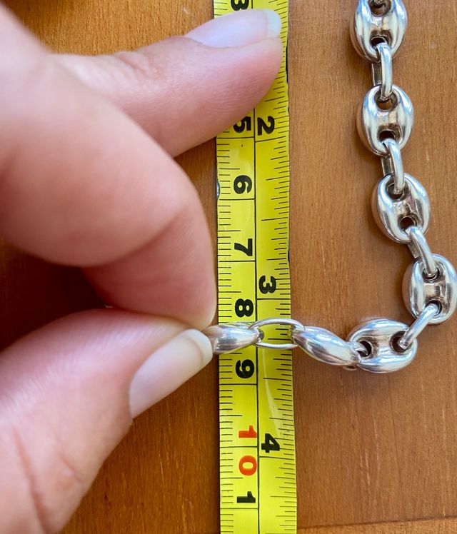 Cadena de calabrotes grande 11mm de PLATA 925