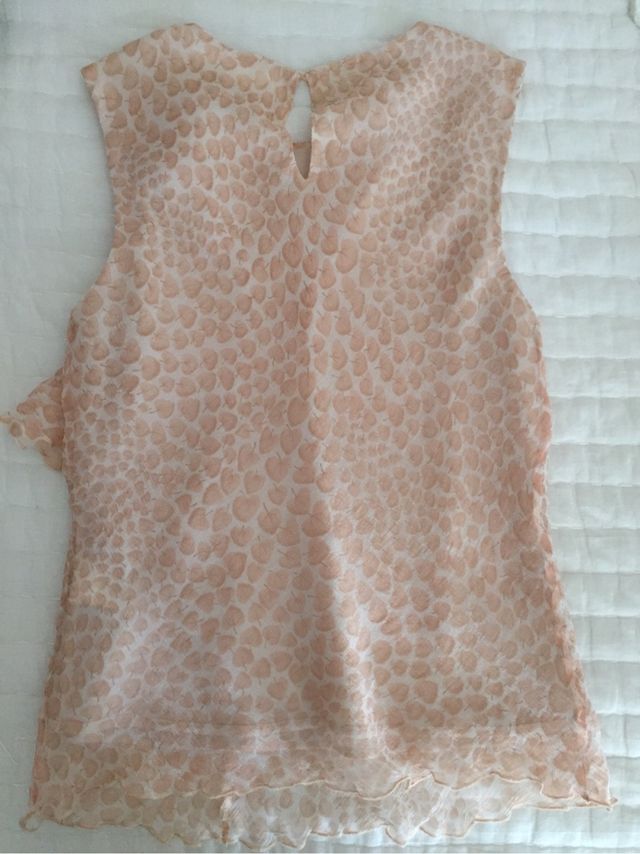 Blusa de seda forrada