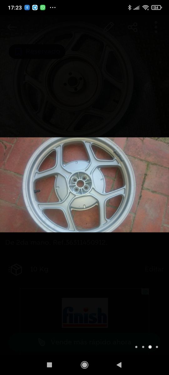 Llanta TRAS. R65/80/100 y DEL. K100/1100RS K1